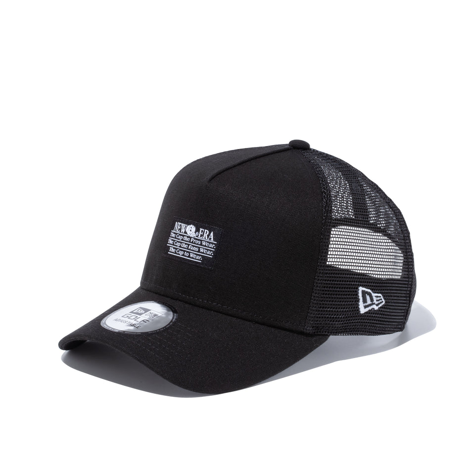 【ゴルフ】 9FORTY A-Frame トラッカー ダックキャンバス ネームパッチ ブラック | NEW ERA ニューエラ公式オンラインストア