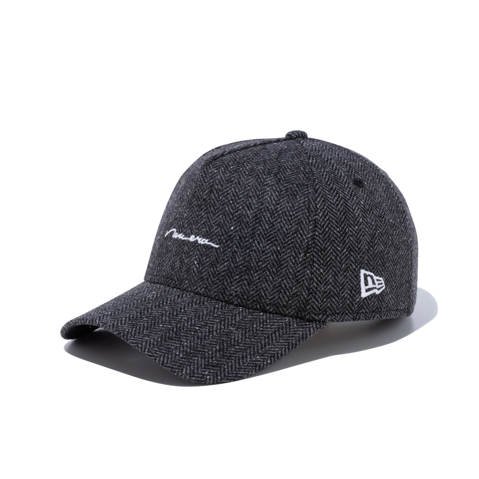【ゴルフ】 9FORTY A-Frame ネップツイード ハンドリトゥンロゴ ブラックヘリンボーン
