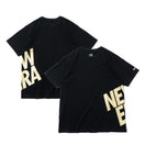 半袖 コットン Tシャツ ズームアップニューエラ ブラック × ゴールドラメ リラックスフィット | NEW ERA ニューエラ公式オンラインストア