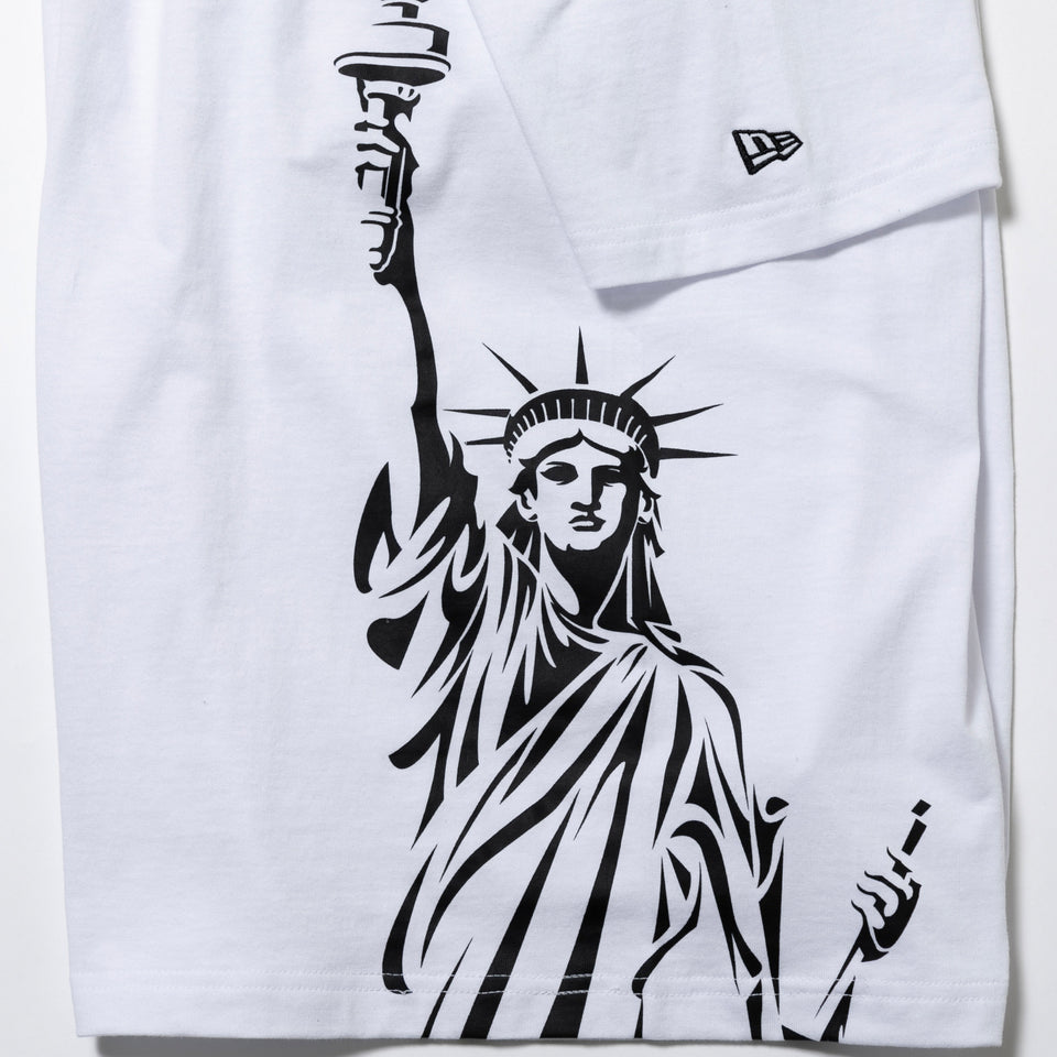 半袖 コットン Tシャツ スタチューオブリバティ ホワイト リラックスフィット