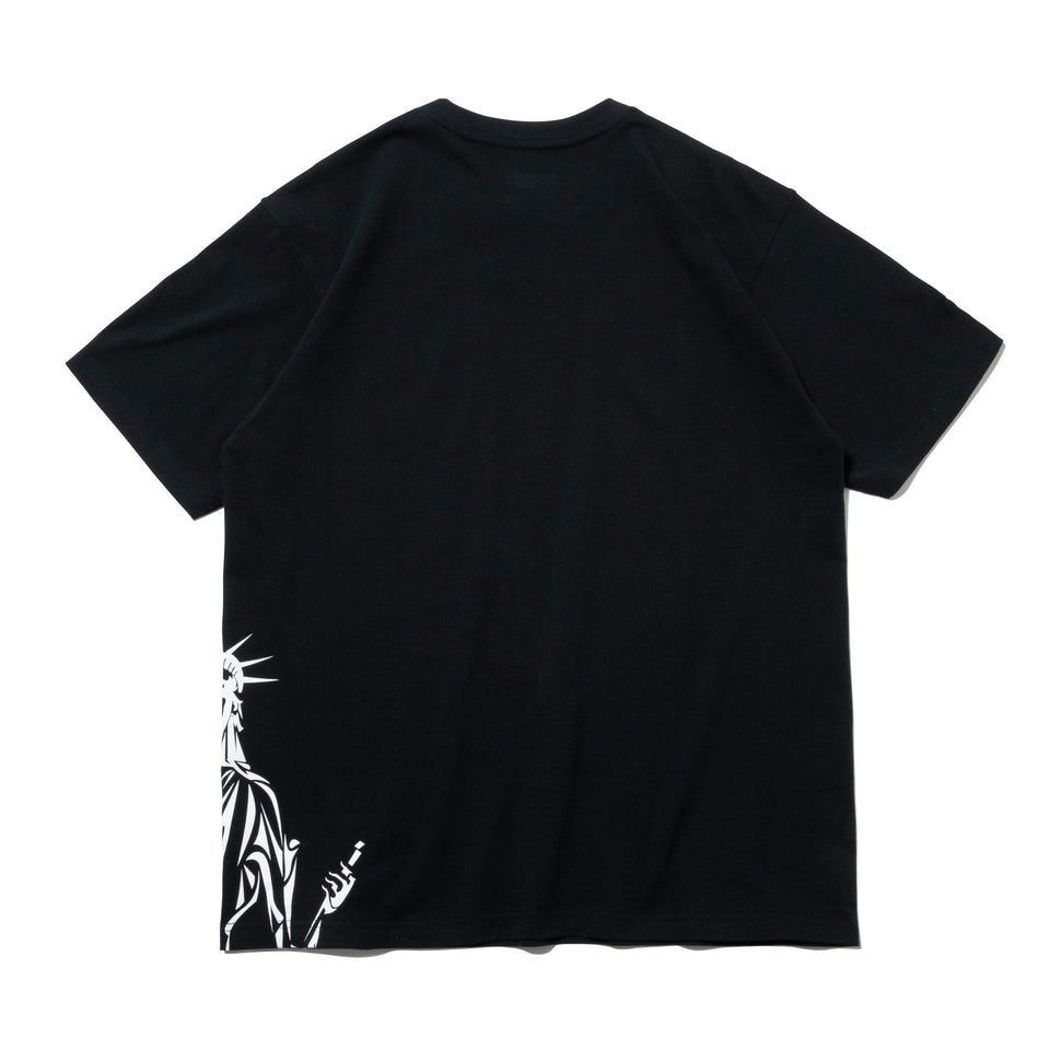 半袖 コットン Tシャツ スタチューオブリバティ ブラック リラックスフィット