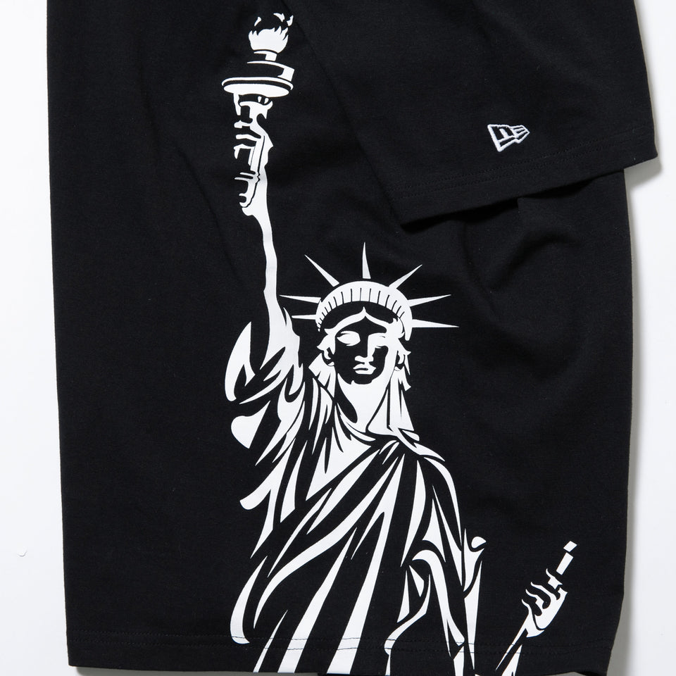半袖 コットン Tシャツ スタチューオブリバティ ブラック リラックスフィット