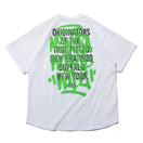 オーバーサイズド 半袖 コットン Tシャツ グラフィティ ホワイト