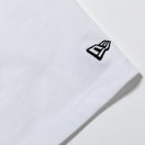 オーバーサイズド 半袖 コットン Tシャツ フラッグロゴ ホワイト × ホワイト
