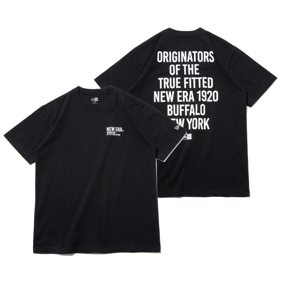 半袖 コットン Tシャツ タイポグラフィー ブラック レギュラーフィット | NEW ERA ニューエラ公式オンラインストア