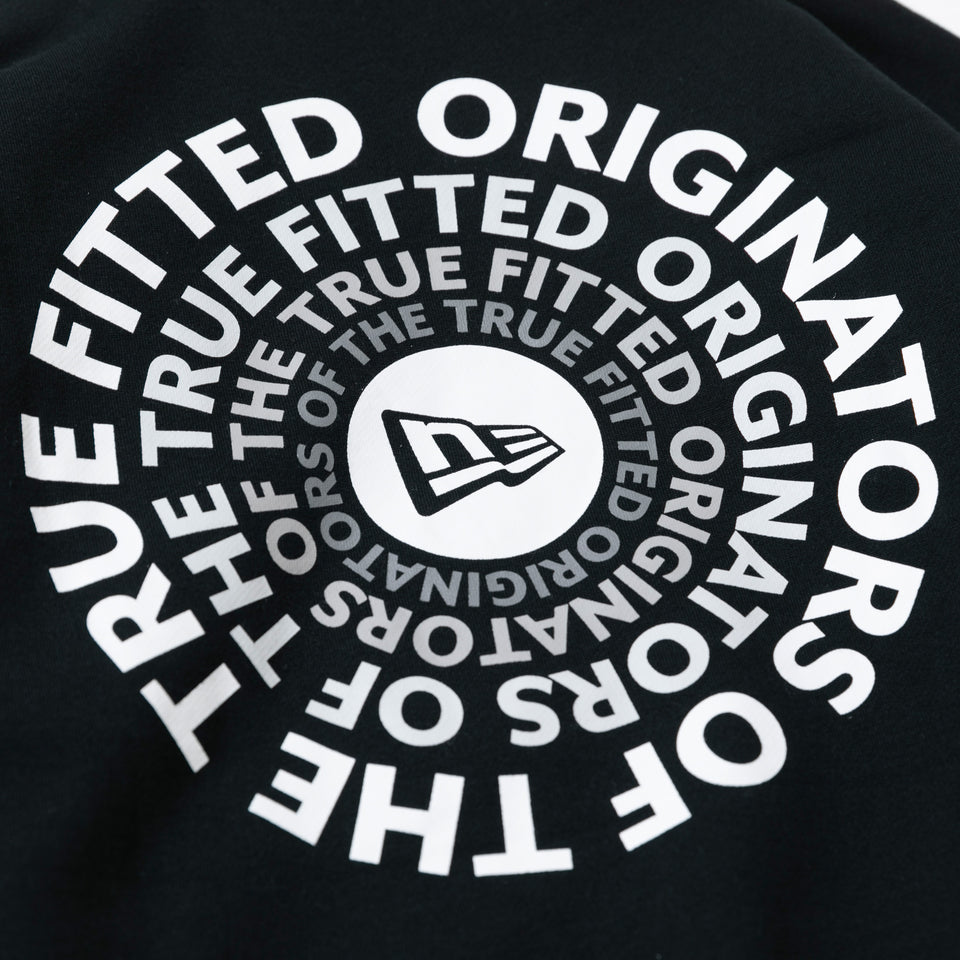 裏起毛 スウェット プルオーバーフーディー Originators of the True Fitted ブラック