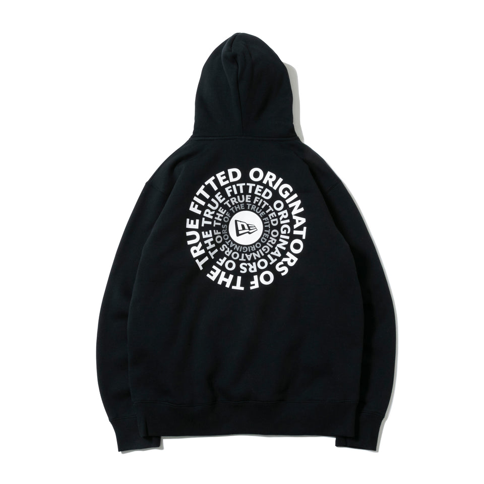 裏起毛 スウェット プルオーバーフーディー Originators of the True Fitted ブラック