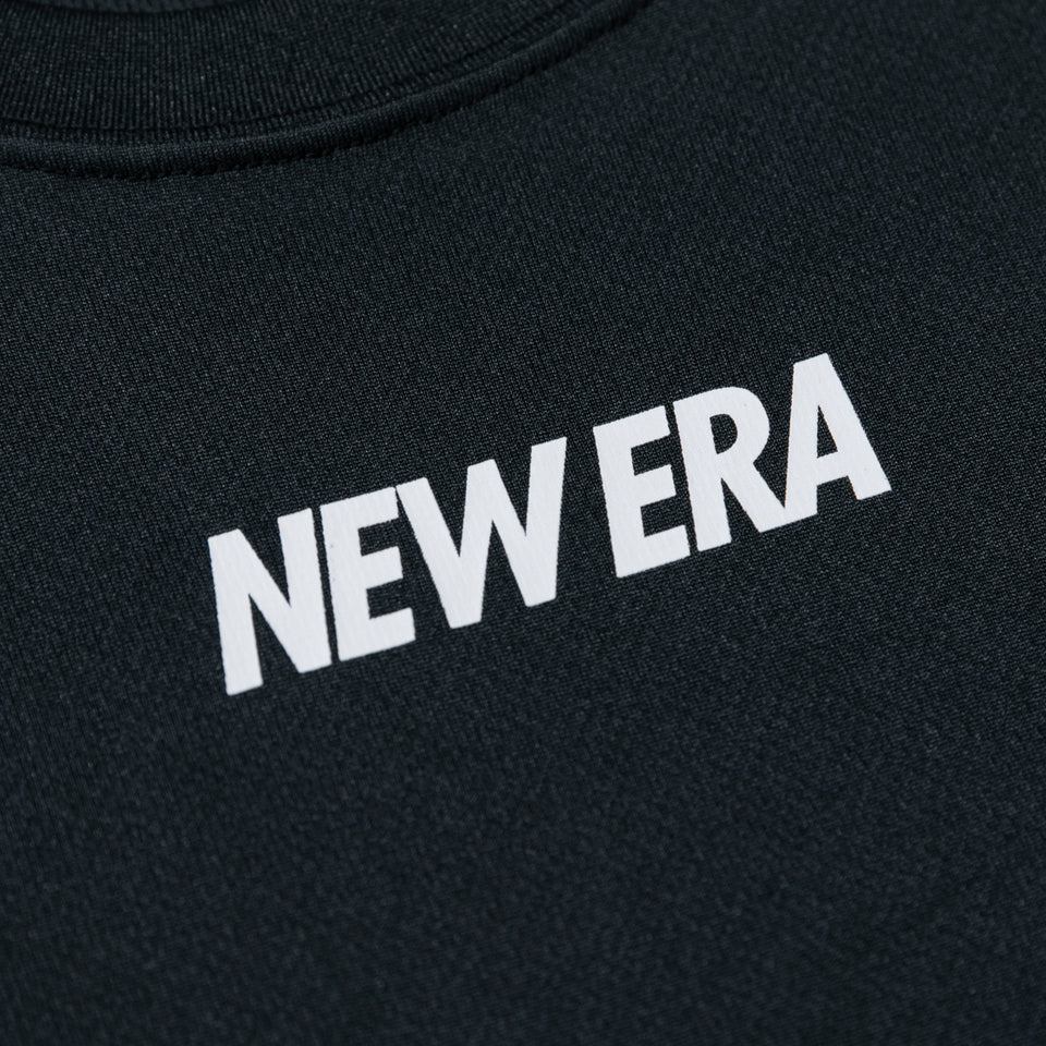 半袖 テック Tシャツ レフトバックバーチカルロゴ ブラック 【 Performance Apparel 】