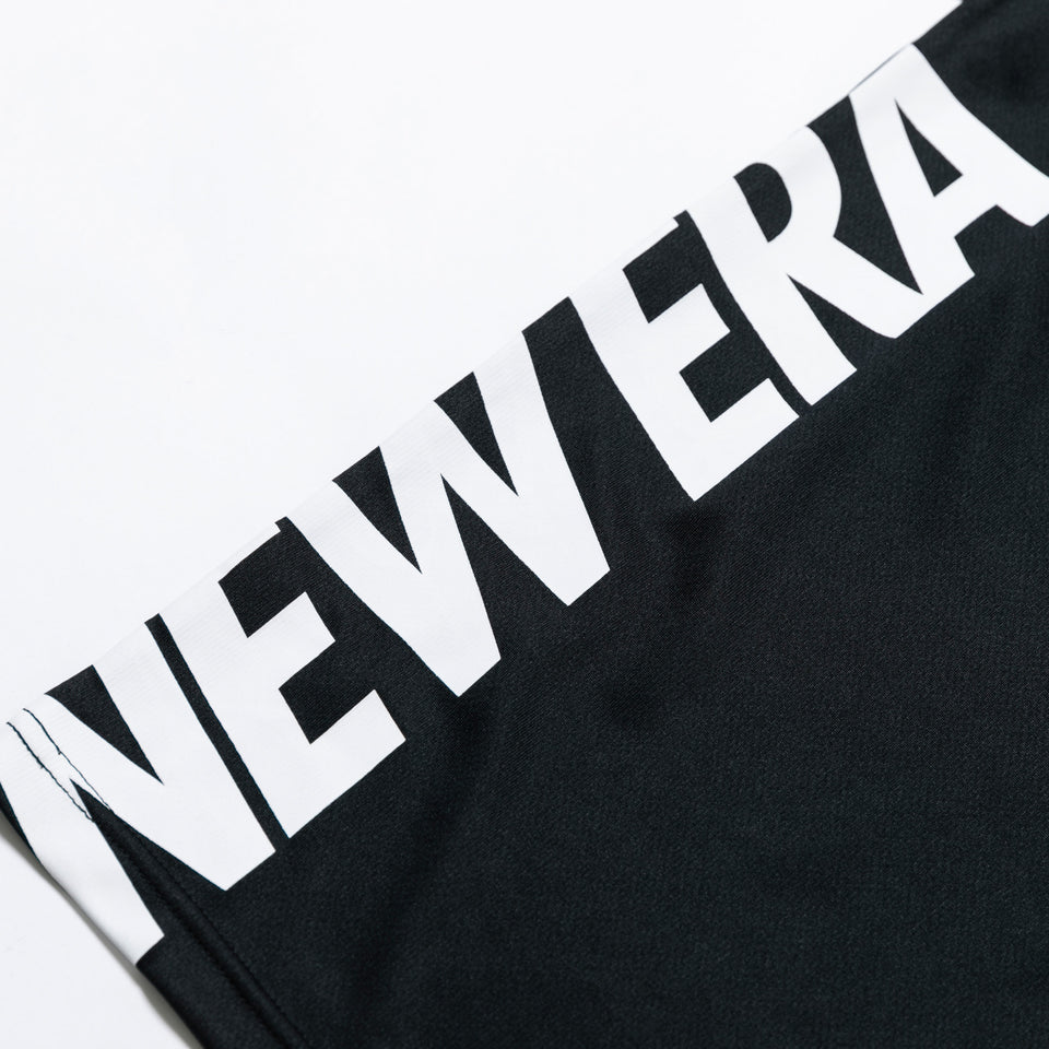 半袖 テック Tシャツ レフトバックバーチカルロゴ ブラック 【 Performance Apparel 】