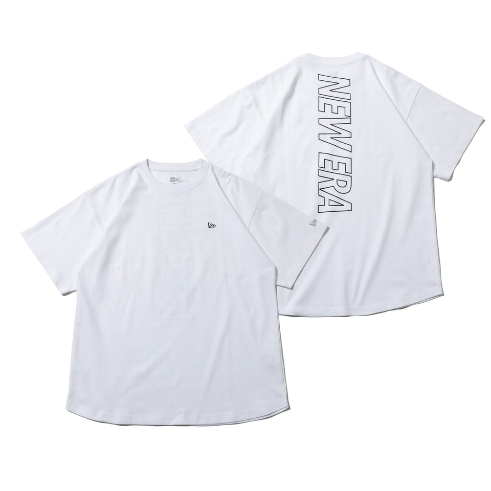半袖 パフォーマンス オーバーサイズド Tシャツ バックバーチカルロゴ ホワイト 【 Performance Apparel 】