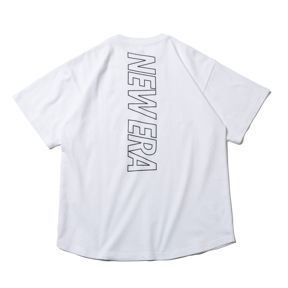 半袖 パフォーマンス オーバーサイズド Tシャツ バックバーチカルロゴ ホワイト 【 Performance Apparel 】