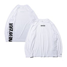 長袖 テック Tシャツ レフトバックバーチカルロゴ ホワイト 【 Performance Apparel 】
