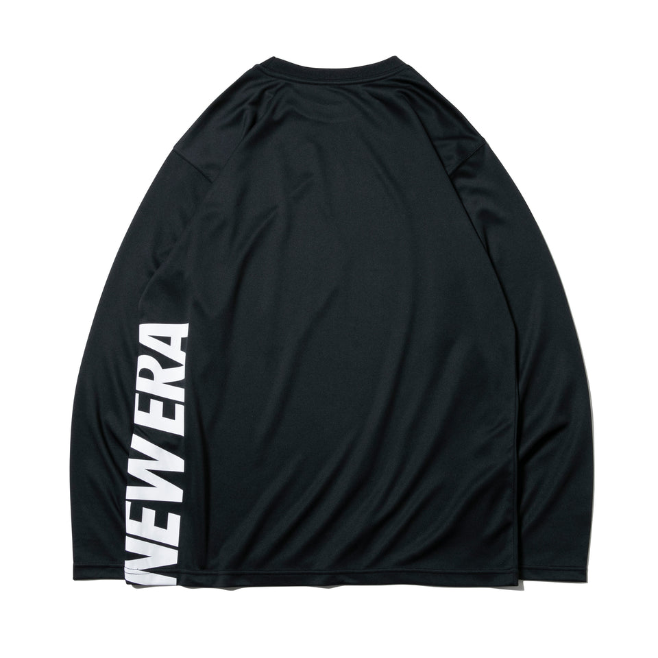 長袖 テック Tシャツ レフトバックバーチカルロゴ ブラック 【 Performance Apparel 】