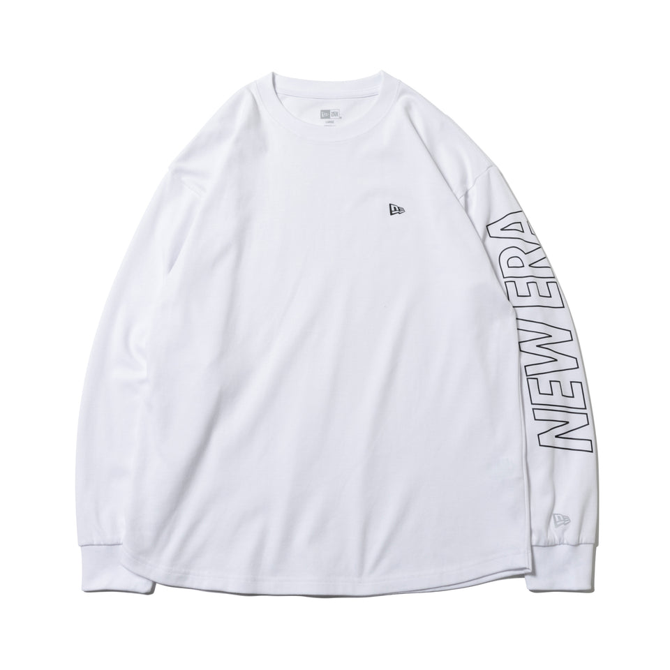 長袖 パフォーマンス オーバーサイズド Tシャツ スリーブロゴ ホワイト 【 Performance Apparel 】