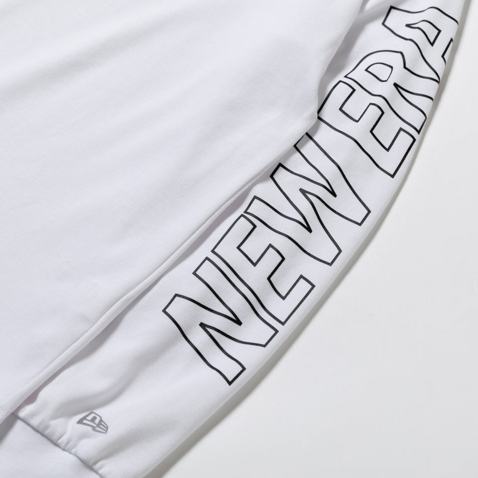 長袖 パフォーマンス オーバーサイズド Tシャツ スリーブロゴ ホワイト 【 Performance Apparel 】