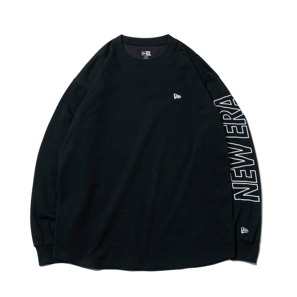 長袖 パフォーマンス オーバーサイズド Tシャツ スリーブロゴ ブラック 【 Performance Apparel 】