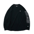 長袖 パフォーマンス オーバーサイズド Tシャツ スリーブロゴ ブラック 【 Performance Apparel 】