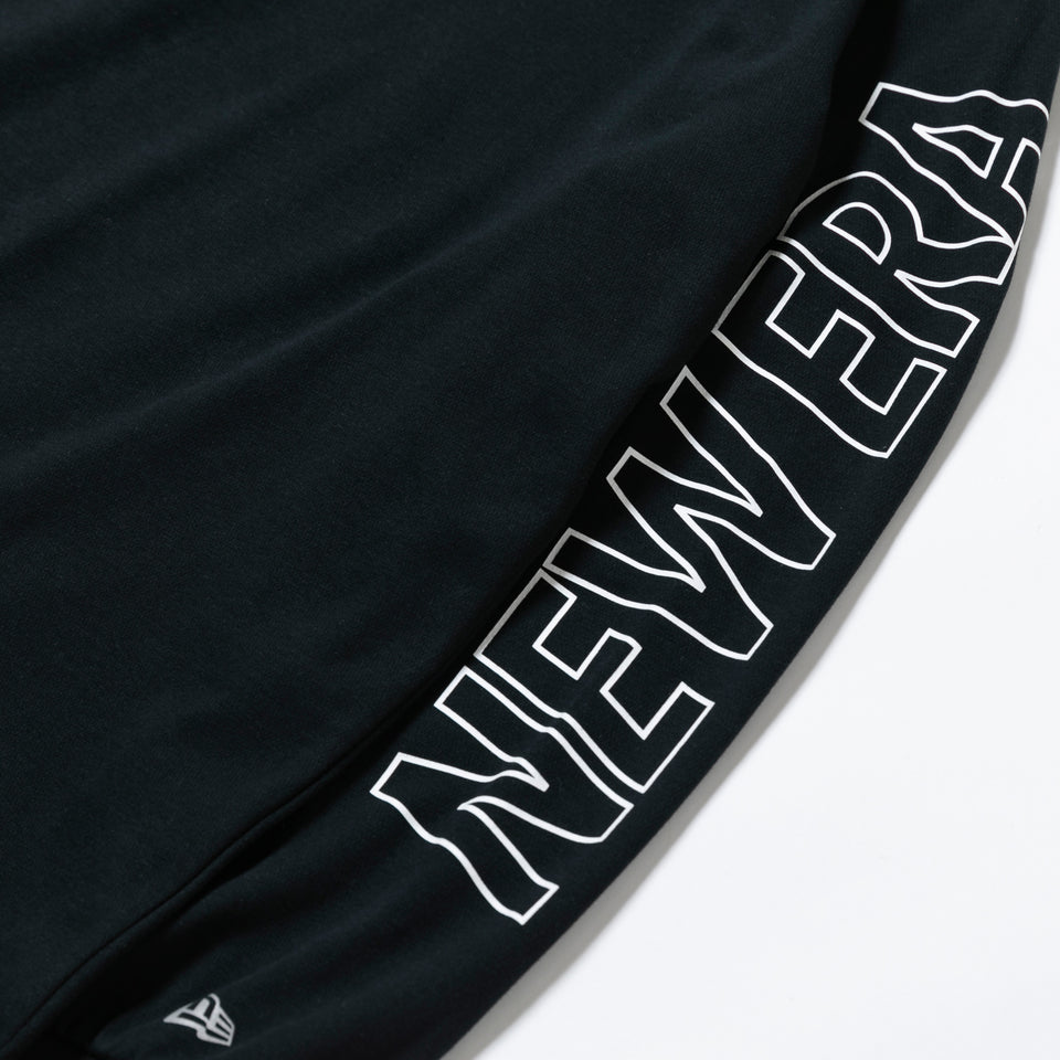 長袖 パフォーマンス オーバーサイズド Tシャツ スリーブロゴ ブラック 【 Performance Apparel 】