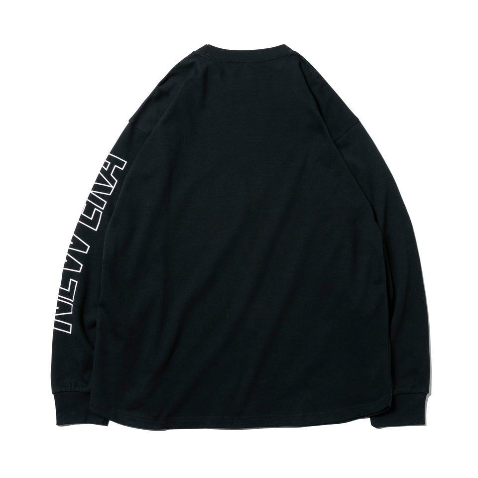 長袖 パフォーマンス オーバーサイズド Tシャツ スリーブロゴ ブラック 【 Performance Apparel 】