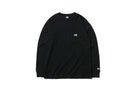 長袖 コットン ポケット Tシャツ ボックスロゴ ブラック レギュラーフィット