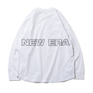 長袖 コットン オーバーサイズド Tシャツ アウトライン ニューエラ ホワイト