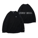 長袖 コットン オーバーサイズド Tシャツ アウトライン ニューエラ ブラック