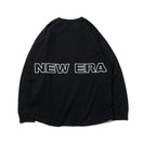 長袖 コットン オーバーサイズド Tシャツ アウトライン ニューエラ ブラック
