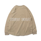 長袖 コットン オーバーサイズド Tシャツ アウトライン ニューエラ ベージュ