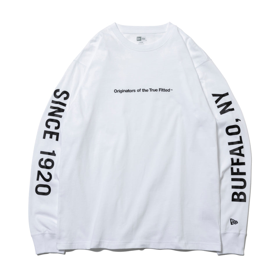長袖 コットン Tシャツ Since 1920 Buffalo NY ホワイト レギュラーフィット