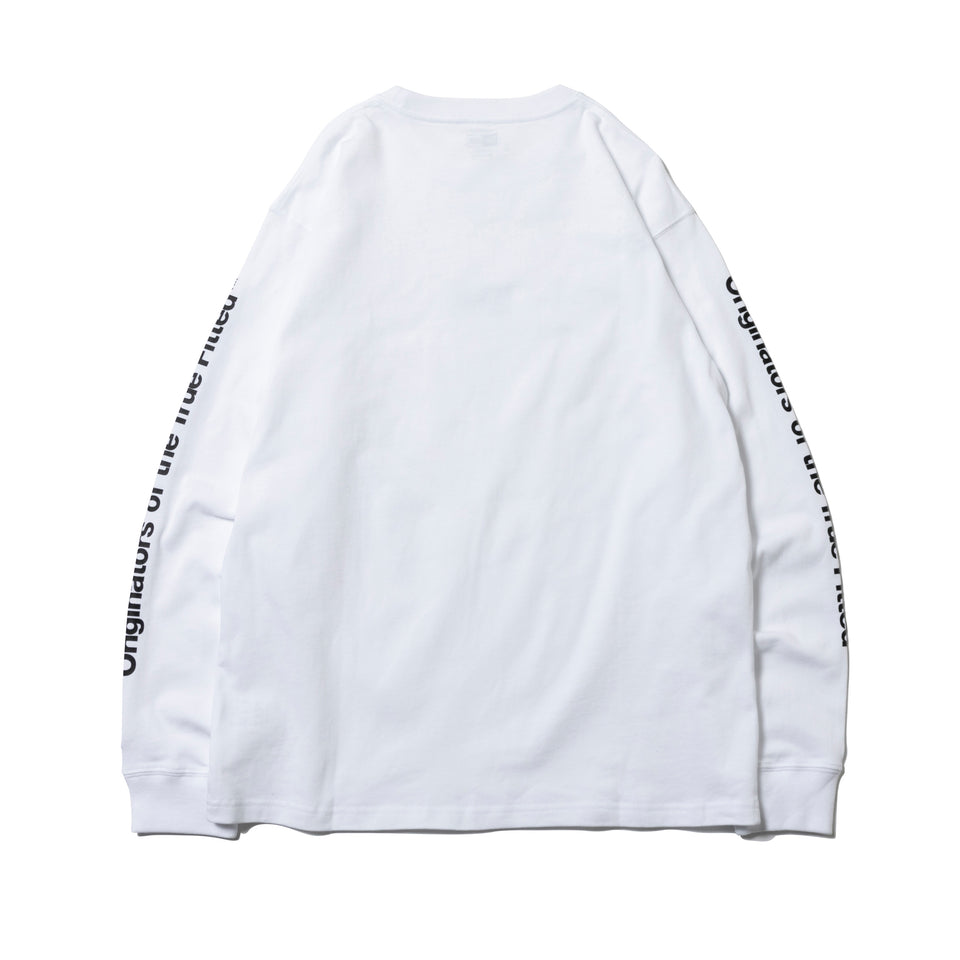 長袖 コットン Tシャツ Originators of the True Fitted ホワイト レギュラーフィット