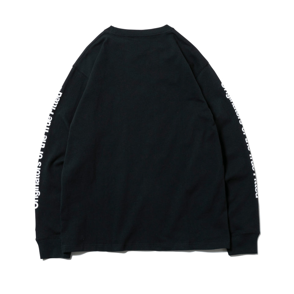 長袖 コットン Tシャツ Originators of the True Fitted ブラック レギュラーフィット