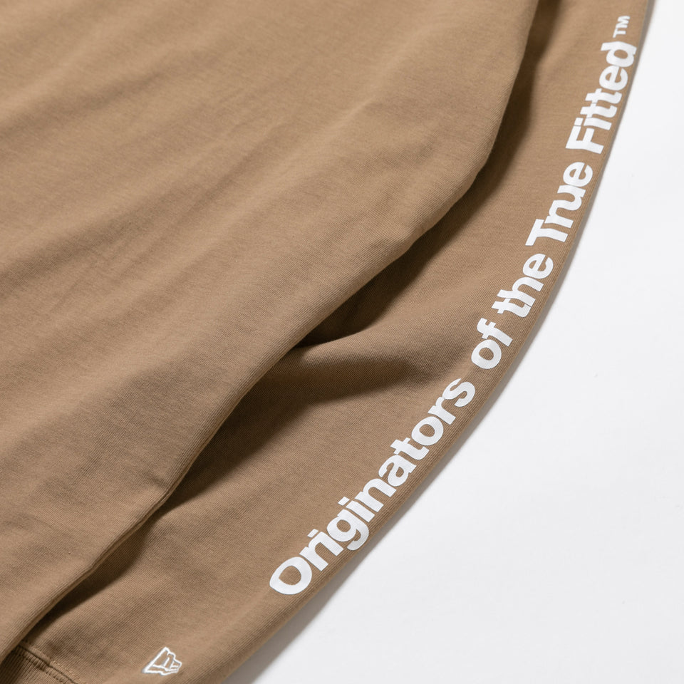 長袖 コットン Tシャツ Originators of the True Fitted ベージュ レギュラーフィット