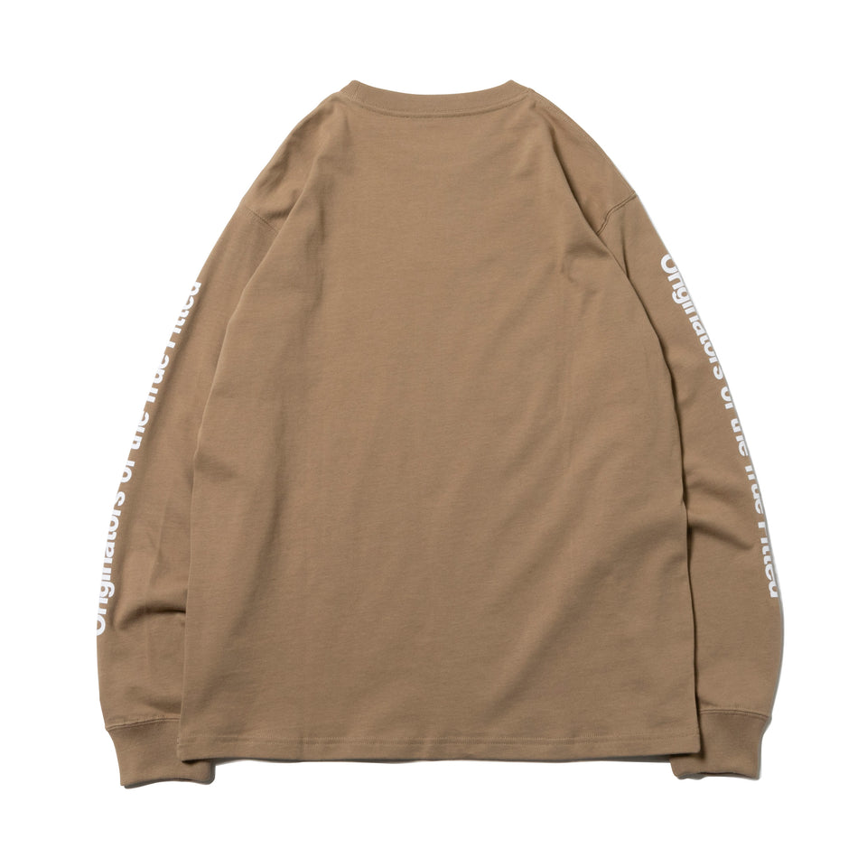 長袖 コットン Tシャツ Originators of the True Fitted ベージュ レギュラーフィット