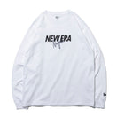 長袖 コットン Tシャツ New Era New York ホワイト レギュラーフィット