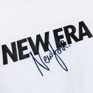 長袖 コットン Tシャツ New Era New York ホワイト レギュラーフィット