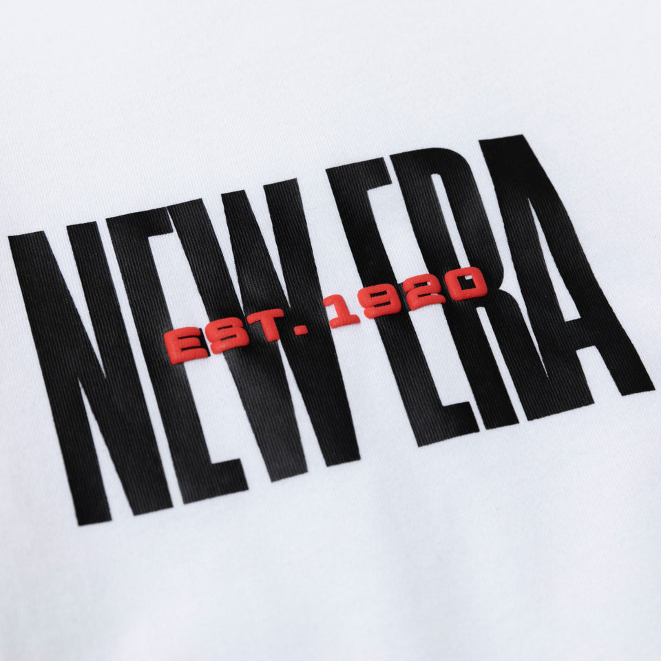 長袖 コットン Tシャツ EST. 1920 ホワイト レギュラーフィット
