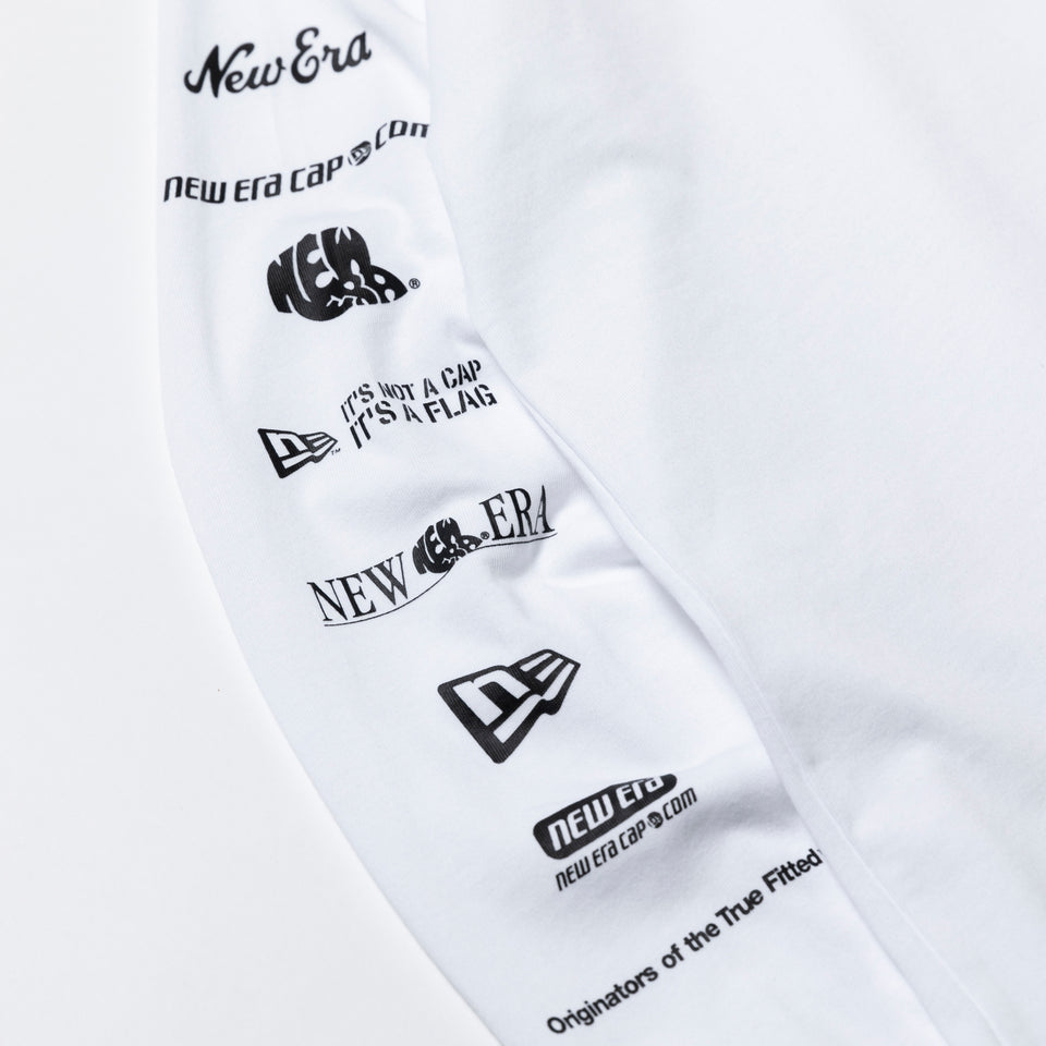 長袖 コットン Tシャツ ロゴアーカイブ ホワイト レギュラーフィット
