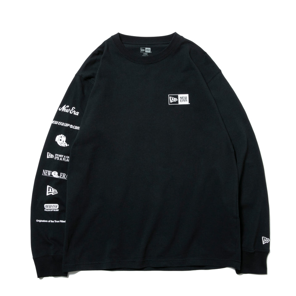長袖 コットン Tシャツ ロゴアーカイブ ブラック レギュラーフィット