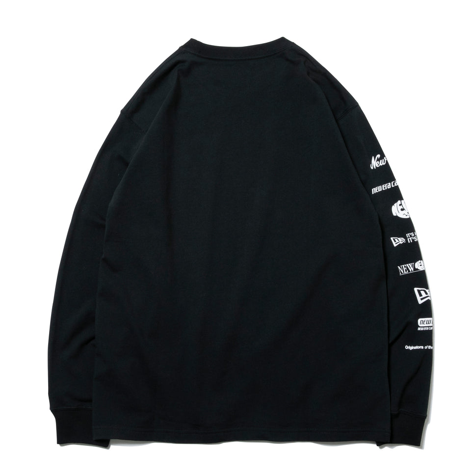 長袖 コットン Tシャツ ロゴアーカイブ ブラック レギュラーフィット