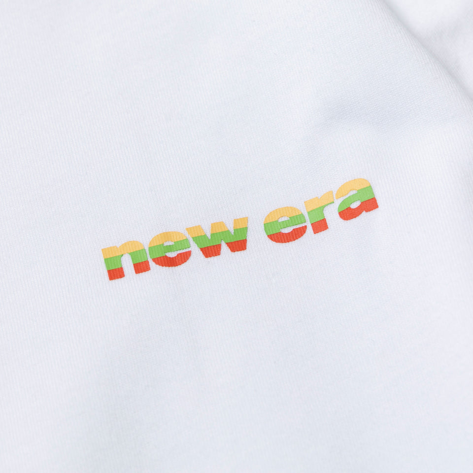 長袖 コットン Tシャツ 3トーンロゴ ホワイト レギュラーフィット