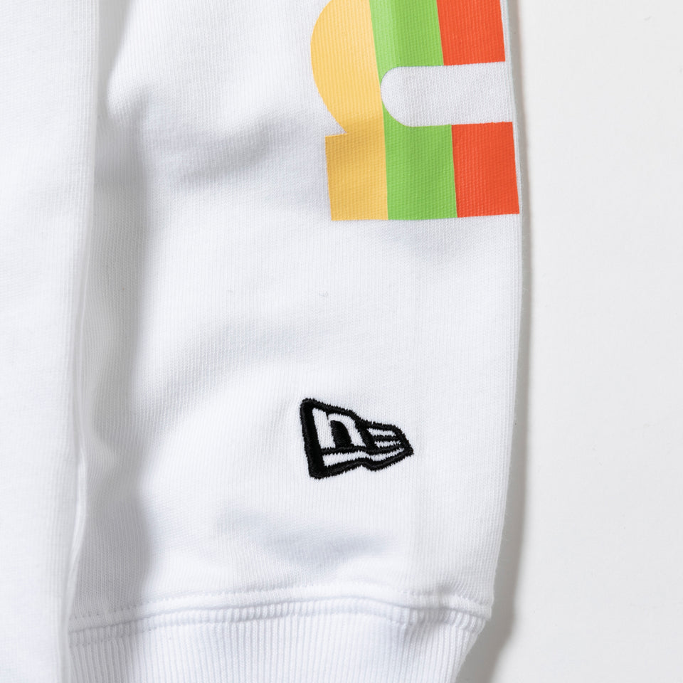 長袖 コットン Tシャツ 3トーンロゴ ホワイト レギュラーフィット