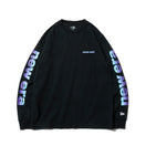 長袖 コットン Tシャツ 3トーンロゴ ブラック レギュラーフィット