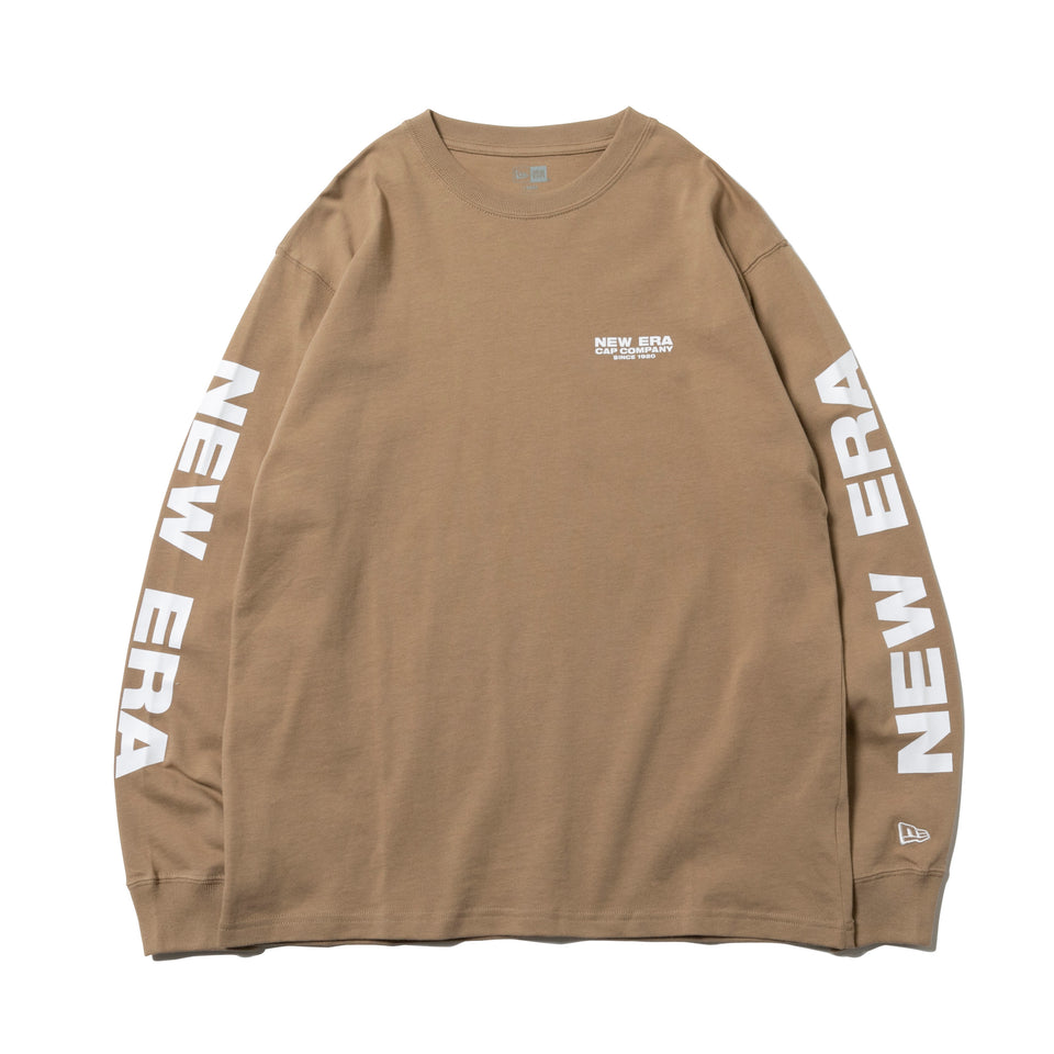 長袖 コットン Tシャツ New Era Cap Company Since 1920 ベージュ レギュラーフィット