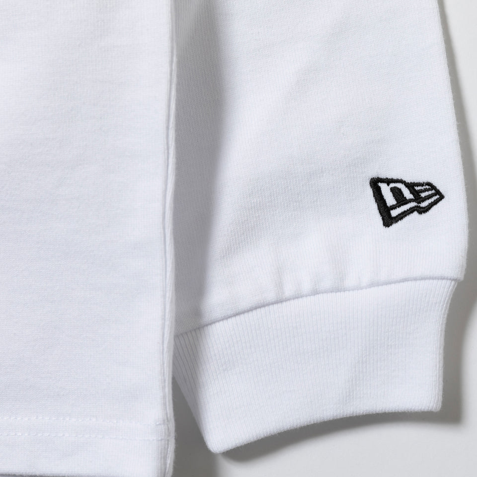 長袖 コットン ヘビーウェイト Tシャツ アーチロゴ ホワイト