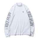 【ゴルフ】 長袖 ハイカラー ウォームTシャツ ドット ホワイト