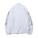【ゴルフ】 長袖 ハイカラー ウォームTシャツ ドット ホワイト