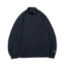 【ゴルフ】 長袖 パフォーマンス Tシャツ ハイカラーネック ドット ネイビー