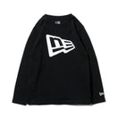 Child 長袖 コットン Tシャツ フラッグロゴ ブラック