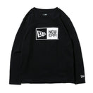 Child 長袖 コットン Tシャツ ボックスロゴ ブラック
