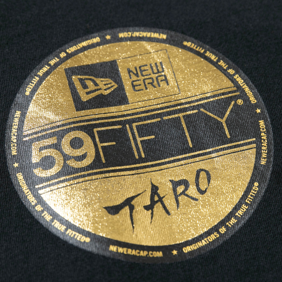 長袖 コットン Tシャツ Taro Okamoto 岡本太郎 太陽の塔 バイザーステッカーロゴ ブラック リラックスフィット